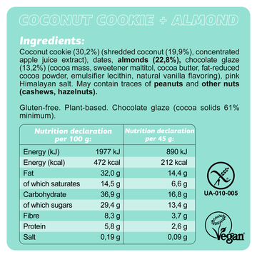 Ingredient card - Coconut Cookie Almond