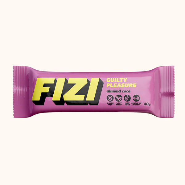 FIZI Almond Coco Chocolate Bar - Bar Close-Up Detail