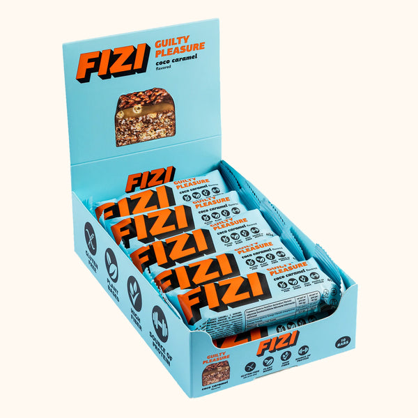 FIZI Coco Caramel Chocolate Bar - Box of 10 Bars
