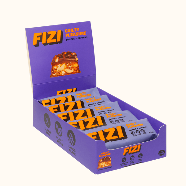 GUILTY PLEASURE "PEANUT + CARAMEL" 10x45G - FIZI España