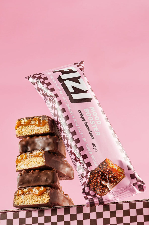 MOOD BOOSTER "CRISPY HAZELNUT” 12 X 40G - FIZI España