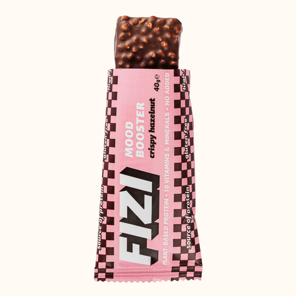 MOOD BOOSTER "CRISPY HAZELNUT” 12 X 40G - FIZI España