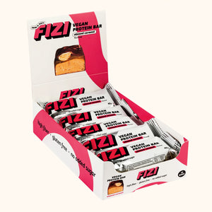 FIZI Almond Caramel Protein Bar - Box of 10 Bars