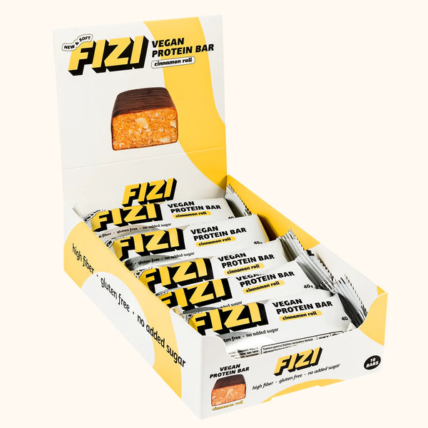 FIZI Cinnamon Roll Protein Bar - Box of 10 Bars